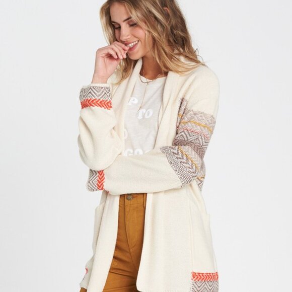 Billabong We Wrapping Chunky Knit Wrap Cardigan - Picture 9 of 10